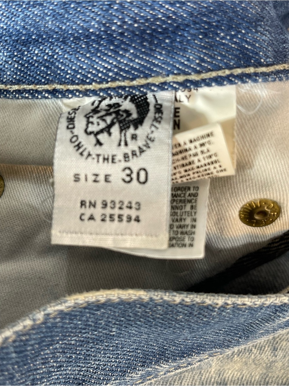 Diesel Faded Blue Straight Jeans - Picture 9 of 10